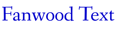 Fanwood Text フォント